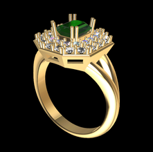 solitario esmerald nozze squillare diamanti 3d stampa modello in anelli 3dexport diamont gioiello gioielleria fidanzamento diamante brillante gemma stampabile oro moda bellezza argento 3d print model - Mito3D