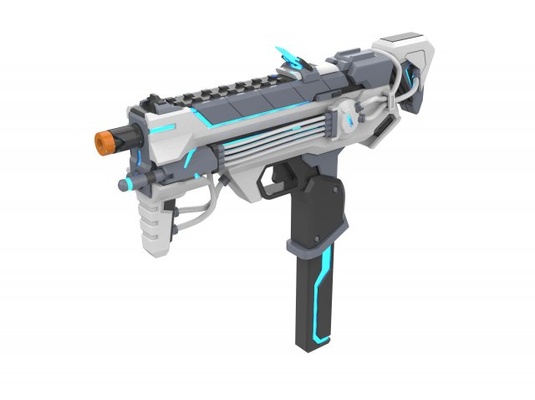 sombra cannon cyberspace skin - overwatch printable stl obj cad bundle commercial 3d print model in toys 3dexport toy craft diy cosplay video game machine pistol smg prop step 3d print model - Mito3D