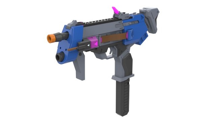 sombra cannon original skin - overwatch printable stl obj cad bundle commercial 3d print model in toys 3dexport toy craft diy cosplay video game machine pistol smg prop step 3d print model - Mito3D