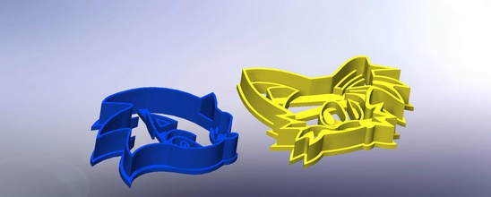 sonic fox-cookie cutters 3d print model in kitchen dining 3dexport cookie designed printing- design forms stl fox cookies 3d print model - Mito3D