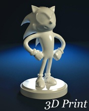 sonic 3d print model in animals 3dexport souvenir character miniature 3d print model - Mito3D