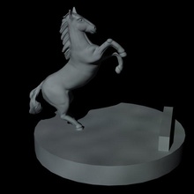 soporte caballo libre 3d impression modèle in accessoires 3dexport art diseo herramienta hogar 3d print model - Mito3D