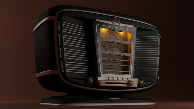 vecchio sovietico retrò stazione radio zvezda 54 gratuito 3d modello in audio 3dexport mobilia elettronica vintage gadget antico high detailed tecnologia steampunk 20th century 3D print model - Mito3D