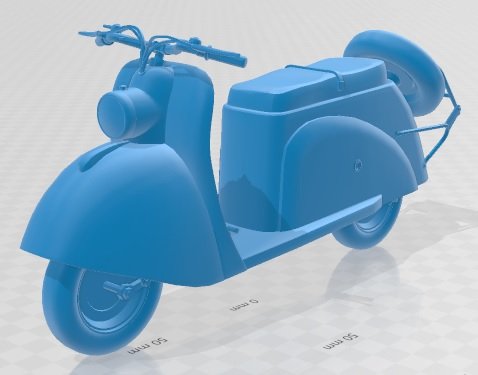 soviet scooter tula t200 printable motorbike automotive hobby micro scale bike motorcycle moto 3D print model - Mito3D