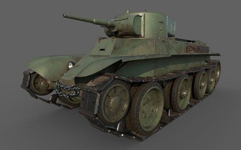 sowjet panzer bt 5 3d modell 3dexport ww2 wwii russisch gepanzert fahrzeug verfolgt krieg armee militär schnell kavallerie bt2 bt5 3d print model - Mito3D
