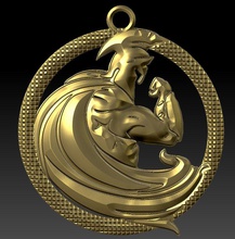 spaartan pendant 7 keyring keychain viking warrior ancient greek 3d print model - Mito3D