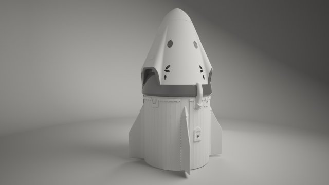 espacio x 3d modelo in real astronave 3dexport embarcacion spacex nave estelar 3D print model - Mito3D