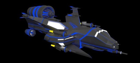 espace delta navire avion guerre 3d print model - Mito3D