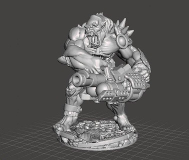 space gorilla heavy weapons miniature model games rpg dnd sci-fi ape monkey jokaero 40k dungeons-and-dragons kong spacemarines beast toy monster creature animal jungle fantasy warhammer harambe scifi pathfinder wh40k 3d print model - Mito3D
