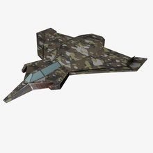space mosquito 3d model in fantasy spacecraft 3dexport fighter jet military speed airplane flying missile fight spaceship 3d print model - Mito3D