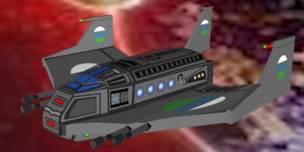 space ship 3d model in bomber 3dexport 3d print model - Mito3D