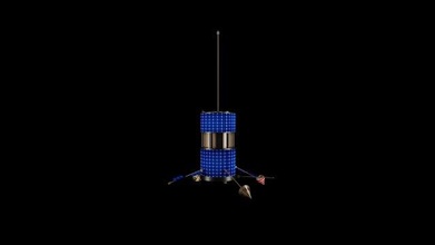 nave espacial gonec livre 3d modelo in real 3dexport satélite espaço órbita russo global navegação universo cosmos 3d print model - Mito3D