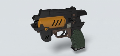 espaciadores de opción luz pistola juego los mundos exteriores espaciador el la arma fuego blaster scifi theouterworlds réplica cosplay imprimible impresión juguete 3d print model - Mito3D