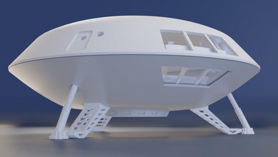vaisseau spatial jupiter perdu in espace 3d impression modèle sci 3dexport tv transport intérieur futur fantastique séries miniature 3d print model - Mito3D