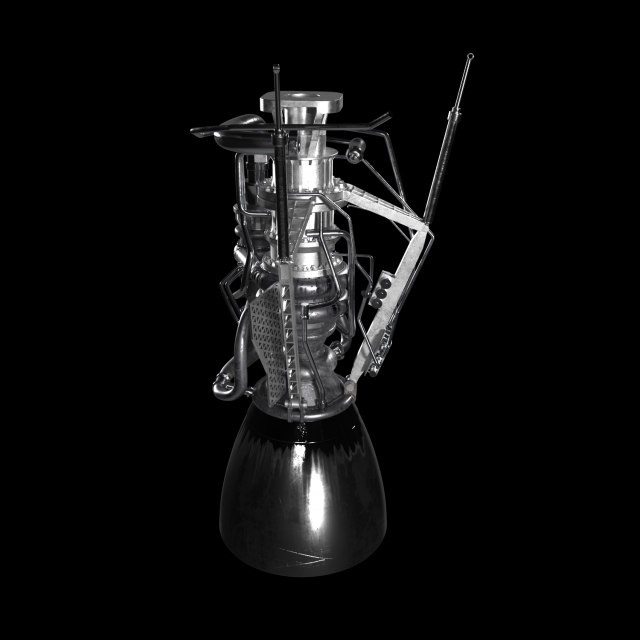 spacex raptor motor espacio astronave falcon9 nave estelar Marte Luna nasa 3D print model - Mito3D