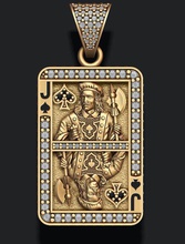 Pik Bube Spielkarte Anhänger jack Schreibtisch Königin König - Karte poker casino roulette Spiel Warenkorb kard diamond Schmuck gold Silber deck ass Wette 21 3d print model - Mito3D
