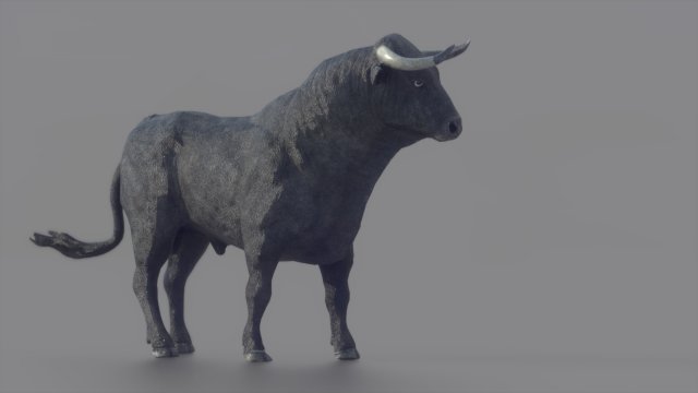 spanish fighting bull 3d model in 3dexport animal mammal nature corrida torero toros spain figura poly game ready unity asset unreal zoo museum 3D print model - Mito3D