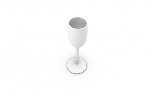 sparkling glass 140 ml kitchen dining champagne wine 3d-printable 3d-print cava 3d-print-model 3d print model - Mito3D