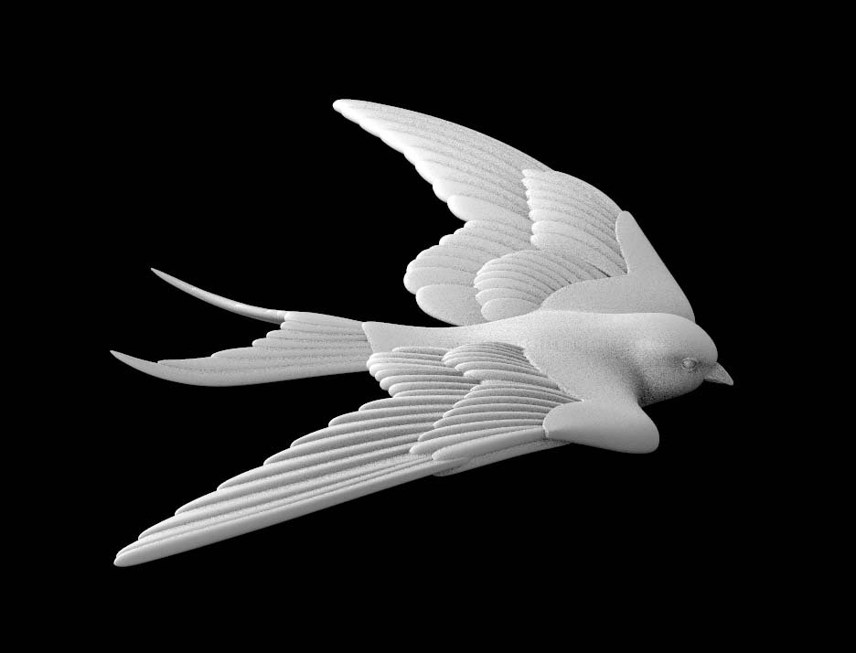 moineau 3d impression modèle in animaux 3dexport oiseaux plumes ailes vol art sculptures bec ciel volant mésange bouvreuil rossignol poly miniatures oiseau 3D print model - Mito3D