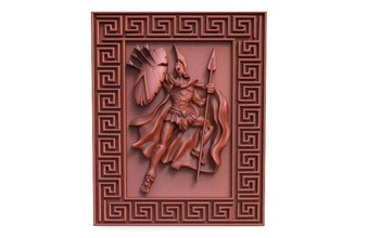espartano soldado cnc Guerreiro bas relief alívio arte 3d print model - Mito3D