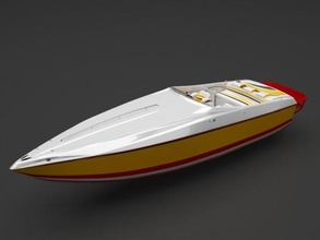 hız tekne 3d model in tekneler 3dexport gemi deniz taşıtı su okyanus seyir yelken 3d print model - Mito3D