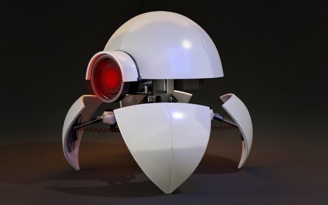 robot sphère 3D print model - Mito3D