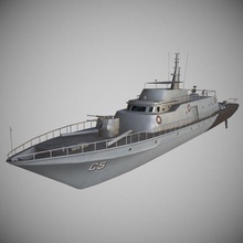 espiga clase patrulla barcos 3d modelo in barco 3dexport puerto mar rápido velocidad buque vehículo torpedo armada radar lowpoly militar 3d print model - Mito3D