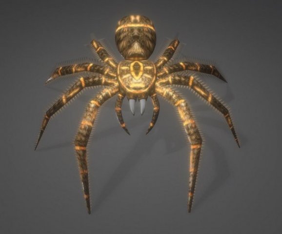 spider animated game-ready 3d model in 3dexport 3D print model - Mito3D