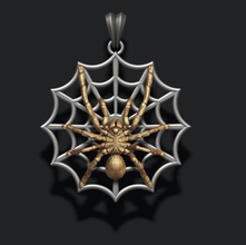 örümcek kolye web hayvan arachnid altın golyat saç böcek mücevher takı Meksika doğa zehir gerçekçi Gümüş tarantula venom yaban hayatı 3d print model - Mito3D
