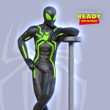 spiderman - stealth suit 3dprint 3dprinting hero superhero superheroes 3d print model - Mito3D