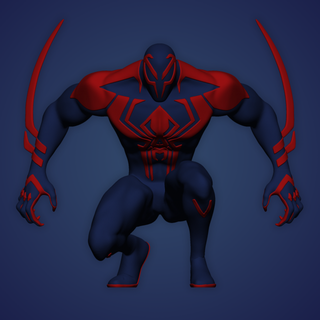 hombre araña 2099 figura figuritas spider verse milesmorales miguelohara spiderman2099 3d impresión sitio gwen pedro Parker animación 3d print model - Mito3D