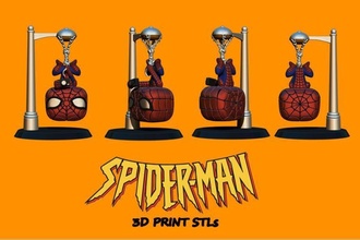 spiderman custom funko spider-man marvel peterparker avengers toy figure printable 3d print model - Mito3D