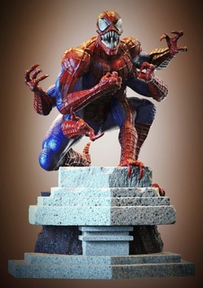 Spider Doppelganger stl Kaufen 1 erhalten 2 Modelle Skulptur Anime stl obj Skulptur 3dprint Wissenschaft Fiktion Zahl Designs Modell Held Comics Kunst Dekoration Spider Doppelganger 3d print model - Mito3D