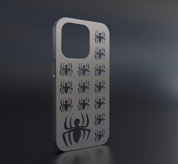 homme araignée iphone 14 pro Cas gaine téléphone cas phone case métal Plastique pack Pomme super héros supe thème 3d print model - Mito3D