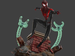 spiderman milles moralres 3d print model in man 3dexport marvel avengers 3d print model - Mito3D