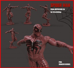spiderman 3d print model in sci-fi 3dexport spidermanstl spiderman3d personajes3d stl 3d print model - Mito3D