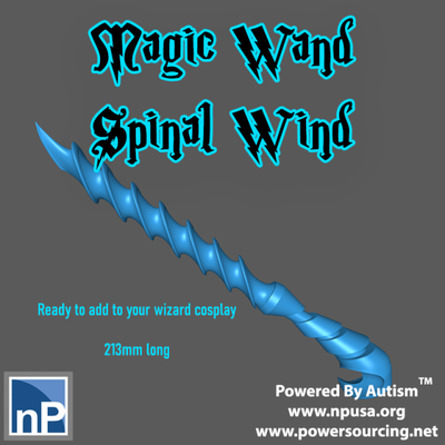 spinal wind - magic wand cosplay free 3d print model in 3dexport costume potter 3d print model - Mito3D