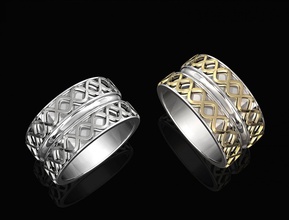 spirale de la bande l'anneau 3d imprimable stl les anneaux or d'argent le platine livre sterling bijoux femmes classique doigt l'engagement mode spirl 3d print model - Mito3D