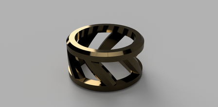 Spirale ring Muster Schmuck 3d print model - Mito3D