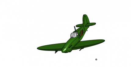 Spitfire Modell cad onshape Flugzeug Militär 3d Solidworks 3d print model - Mito3D