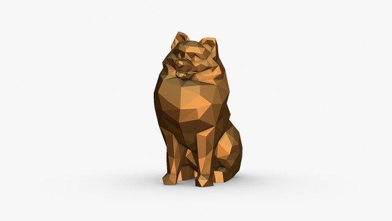 Spitz şekil hayvanlar Sanat hediye Yazdır düşük poli 3dprint hayvan dekor iç tasarım minyatürler heykel oyuncak karikatür çokgen Şirin 3d print model - Mito3D