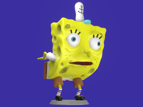 SpongeBob komisch meme Skulptur 3d drucken Karikatur Junge niedlich 3dprint print3d druckbar Skulpturen Spielzeug Zahl Statue Fernsehen Spaß 3d print model - Mito3D
