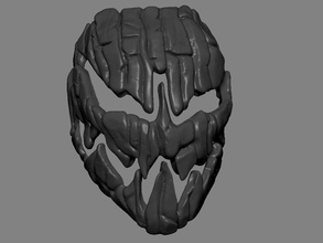 effrayant carbonisé masque 3d impression modèle in monstres créatures 3dexport halloween charbon 3d print model - Mito3D