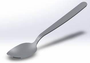spoon 3d print model in kitchen dining 3dexport household 3dprint 3d print model - Mito3D