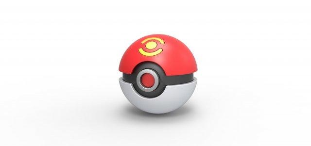 sport ball pokeball pokemon concept container anime toy print printable sportball 3d print model - Mito3D