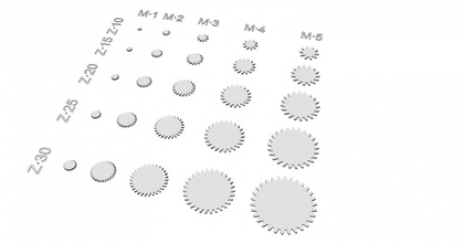 espora engrenagem evolutivo pequeno conjunto livre 3d impressão modelo in mecânico partes 3dexport vestígios 3d print model - Mito3D