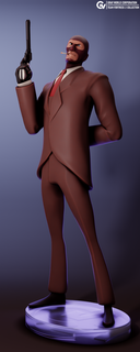 espion équipe forteresse 2 homme figure teamfortress2 3dprint personnage Masculin Jeu 3d print model - Mito3D