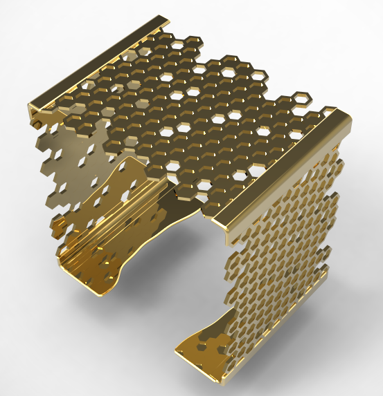 square bracelet hive elegant jewelry nature 3D print model - Mito3D
