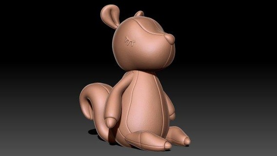 squirrel 3d toy figurines cute kid 3d print model - Mito3D