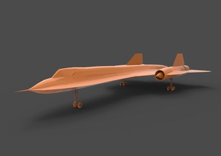 sr 71 3d stampa modello in veicolo 3dexport lockheed sr71 merlo aereo supersonico spiare aeromobili guerra jet veloce nero ricognizione segreto invisibile militare super 3d print model - Mito3D